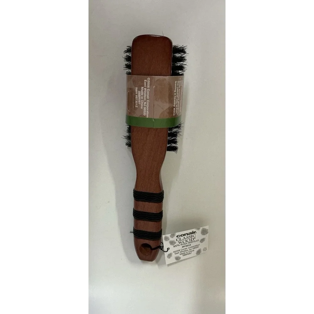 Conair Classic Wood All Purpose Hair Brush With Boar Bristles           (257)